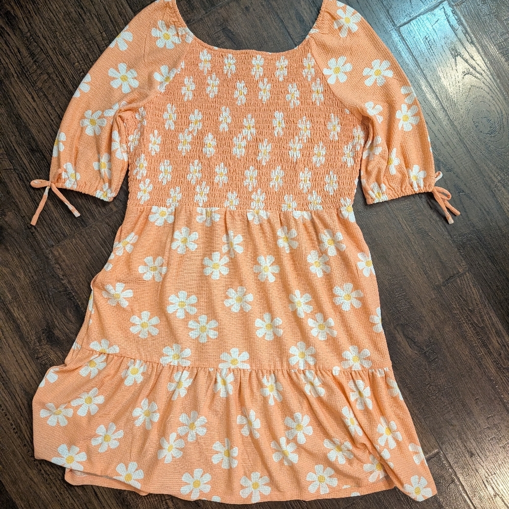 Daisy Peach Dress